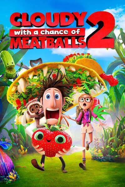 Cloudy with a Chance of Meatballs 2 Hindi Dubbed Movie Poster (2013)