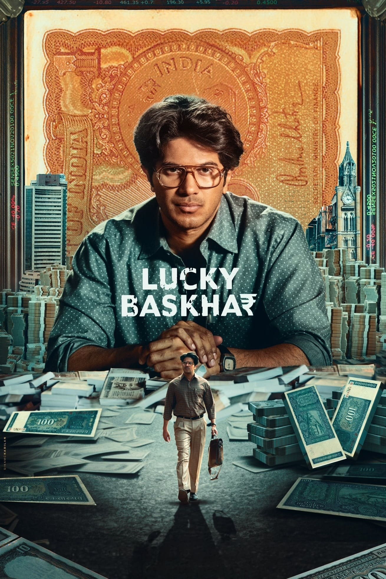 Lucky Baskhar Hindi Dubbed Movie Poster (2024)